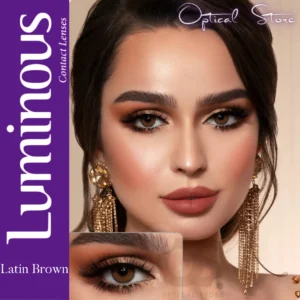 Luminous Latin Brown Color Contact Lens, Disposable cosmetic eye lens