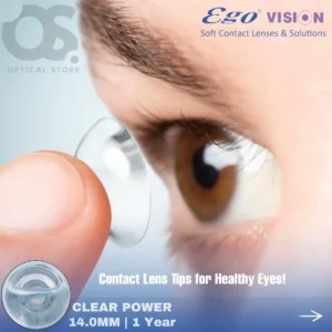 Ego vision transparent power or Clear power contact lens, Disposable cosmetic eye lens