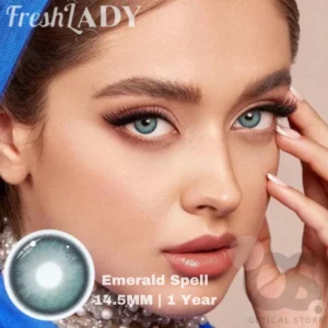 Freshlady Emerald Spell white Color Contact Lens, Disposable cosmetic eye lens